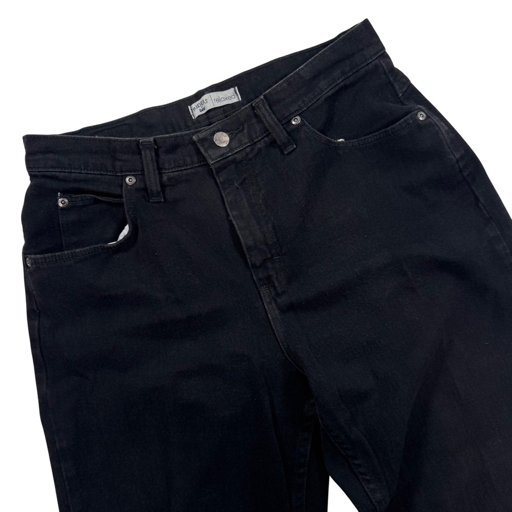 Riders by Lee Relaxed Fit Black Jeans Womens Size 10M High Rise Straight Leg
